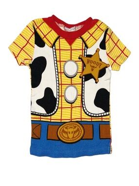 BOY'S Toy Story Woody Short Sleeve Pajama Top Size 5